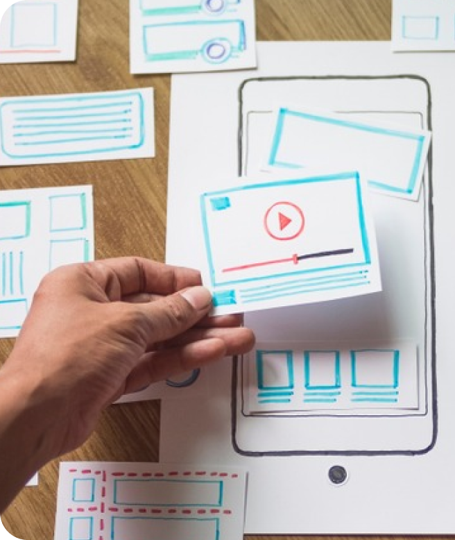 UX UI wireframe sketch and design prototyping